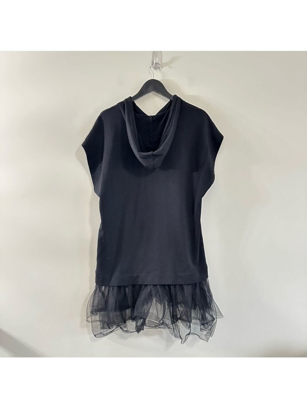 Pilcro Tulle Short-Sleeve Sweatshirt Black Size Large Anthropologie - Picture 5 of 12